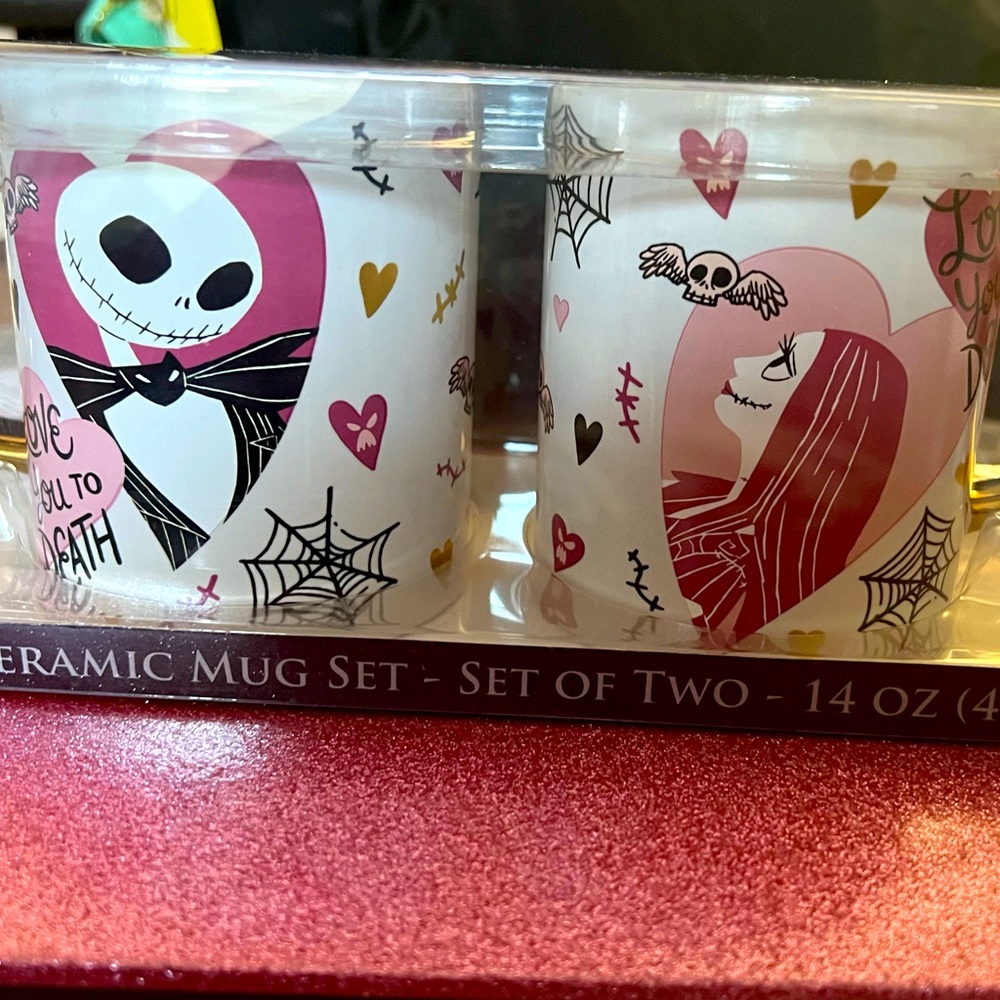⭐️NEW!⭐️Disney the Nightmare before XmasJack Skellington & Sandy Ceramic Mug Set